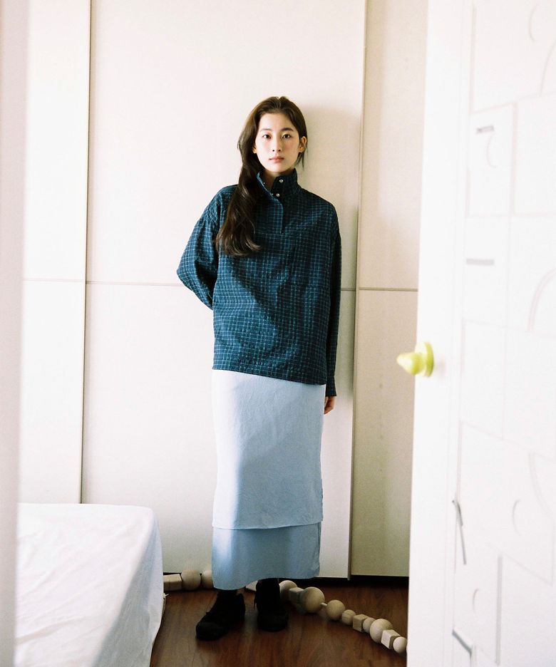 LAYERED SHEER SKIRT - BLUE