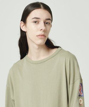 21S6N024 어텐션로우 서울 패치워크 오버핏 롱 슬리브 (카키)