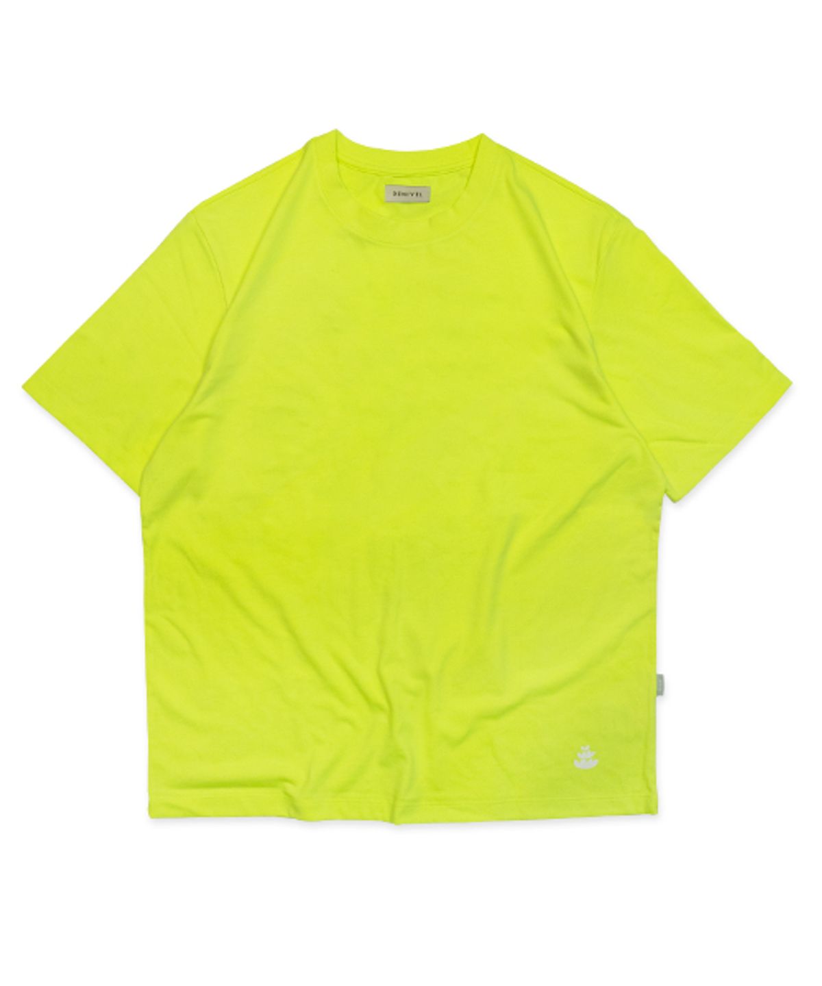 드니벨(DENIVEL) 오버핏 하트라인 심볼 티셔츠 (Neon Yellow)