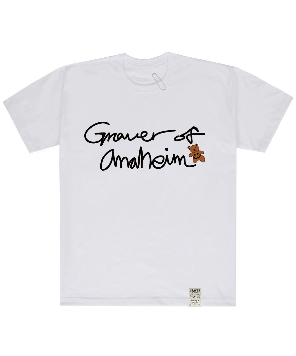 그레이버(GRAVER) [UNISEX]드로잉 스몰 베어 반팔티_화이트