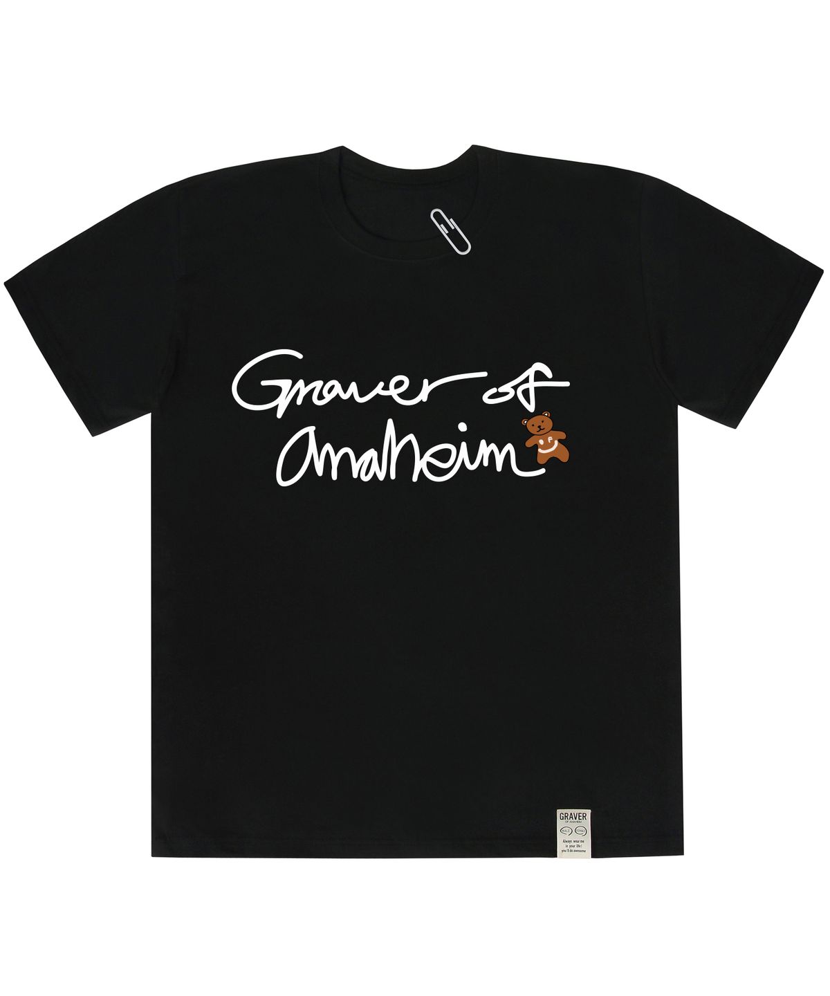 그레이버(GRAVER) [UNISEX]드로잉 스몰 베어 반팔티_블랙