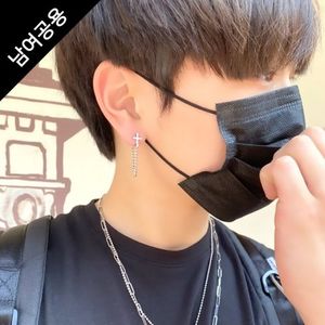 [남여공용] 써지컬스틸 크로스 체인드롭연결 귀걸이 / GBSE-040