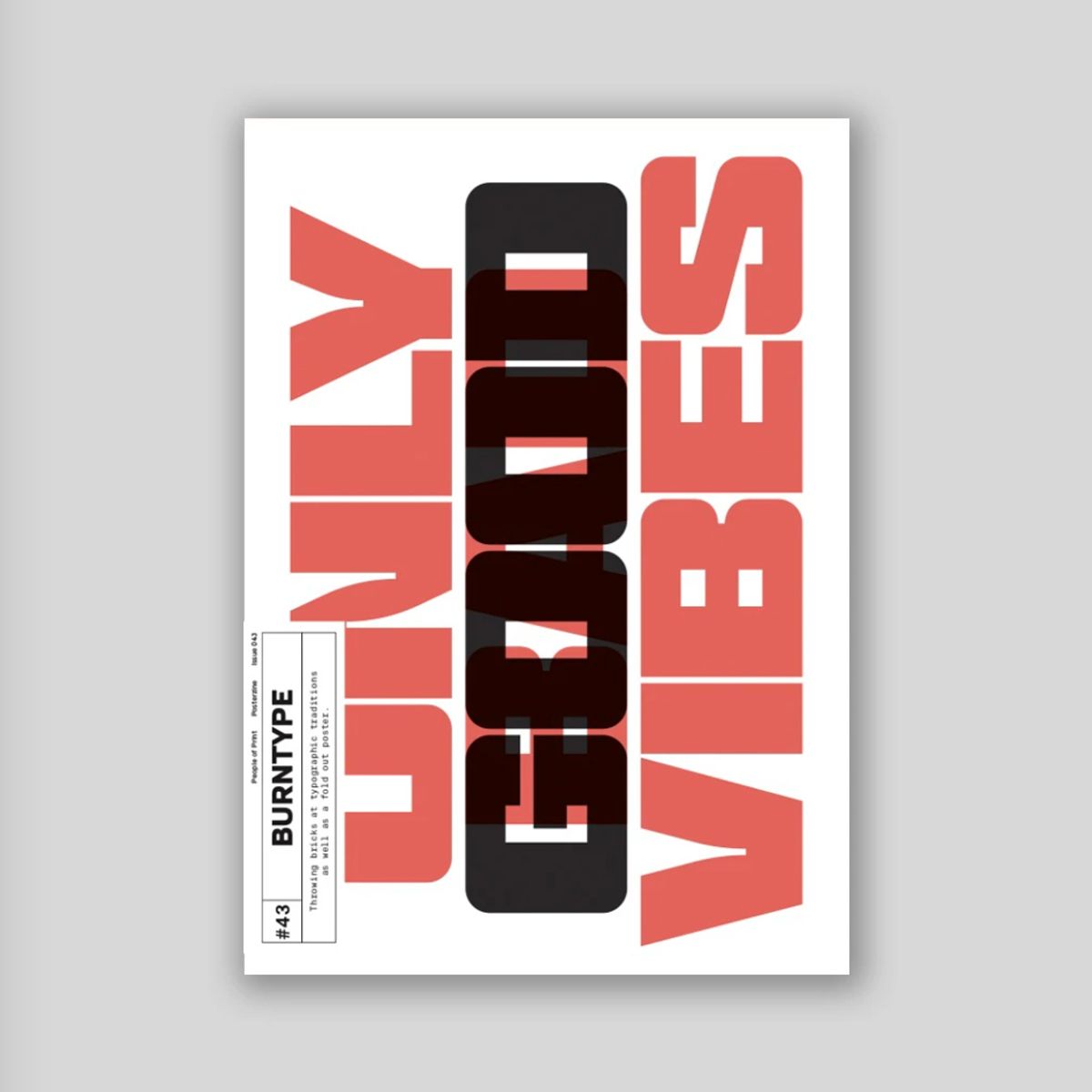 빠르크 에디션(PARC EDITIONS) POSTERZINE #43 Burn Type