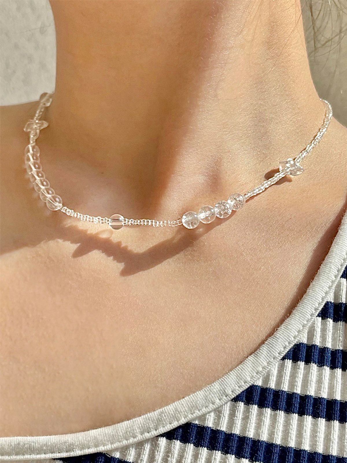 리엔느와르(leeENoir) Bubble Beads Mix Necklace