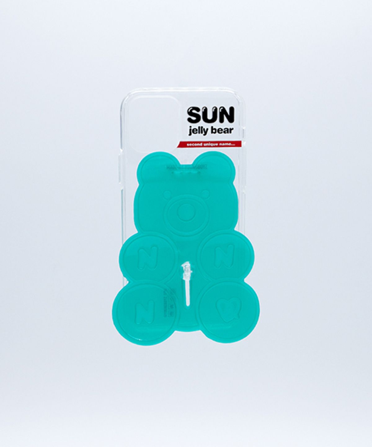 세컨드유니크네임(SECOND UNIQUE NAME) SUN CASE CLEAR JELLY BEAR GREEN