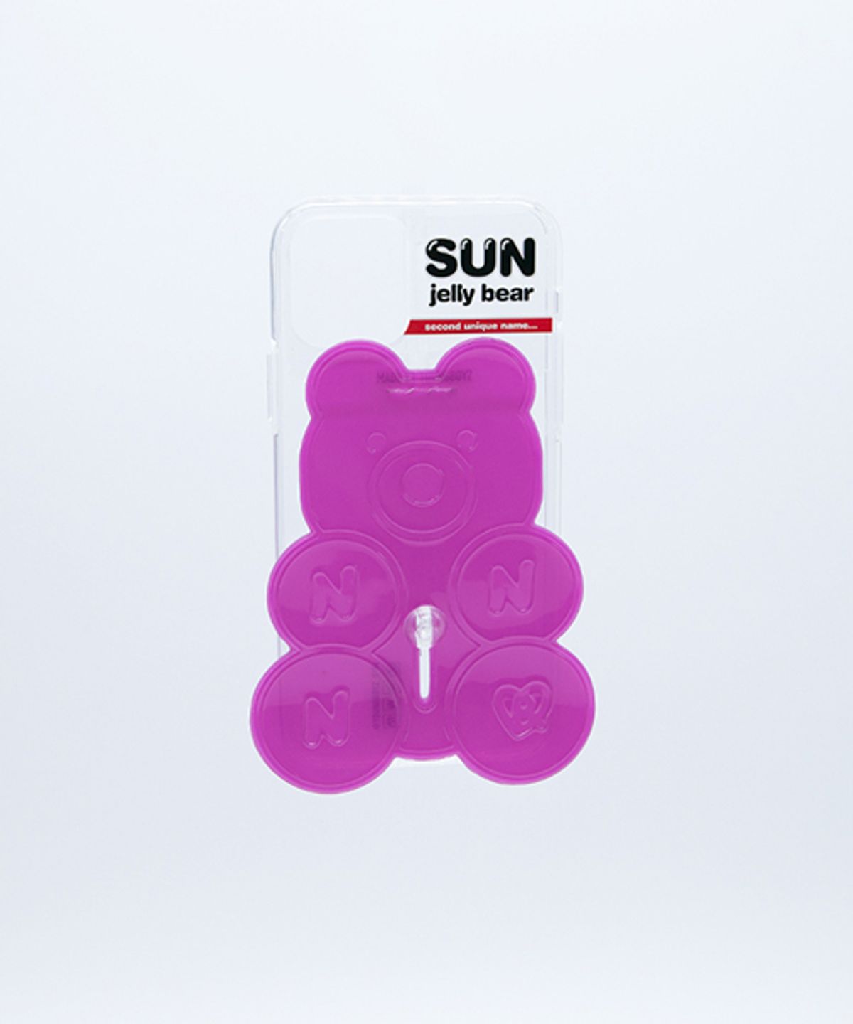 세컨드유니크네임(SECOND UNIQUE NAME) SUN CASE CLEAR JELLY BEAR PURPLE