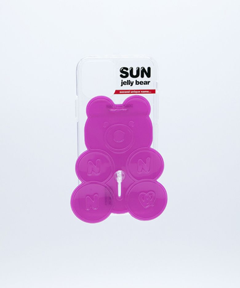 SUN CASE CLEAR JELLY BEAR PURPLE