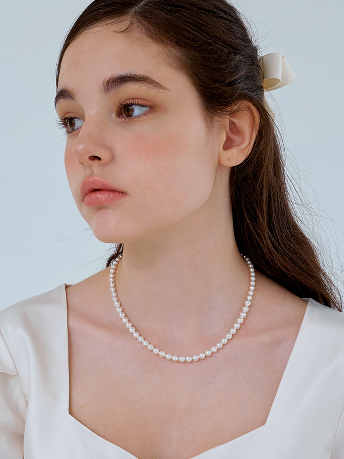 카인더베이비(KINDABABY) gradation swa pearl necklace