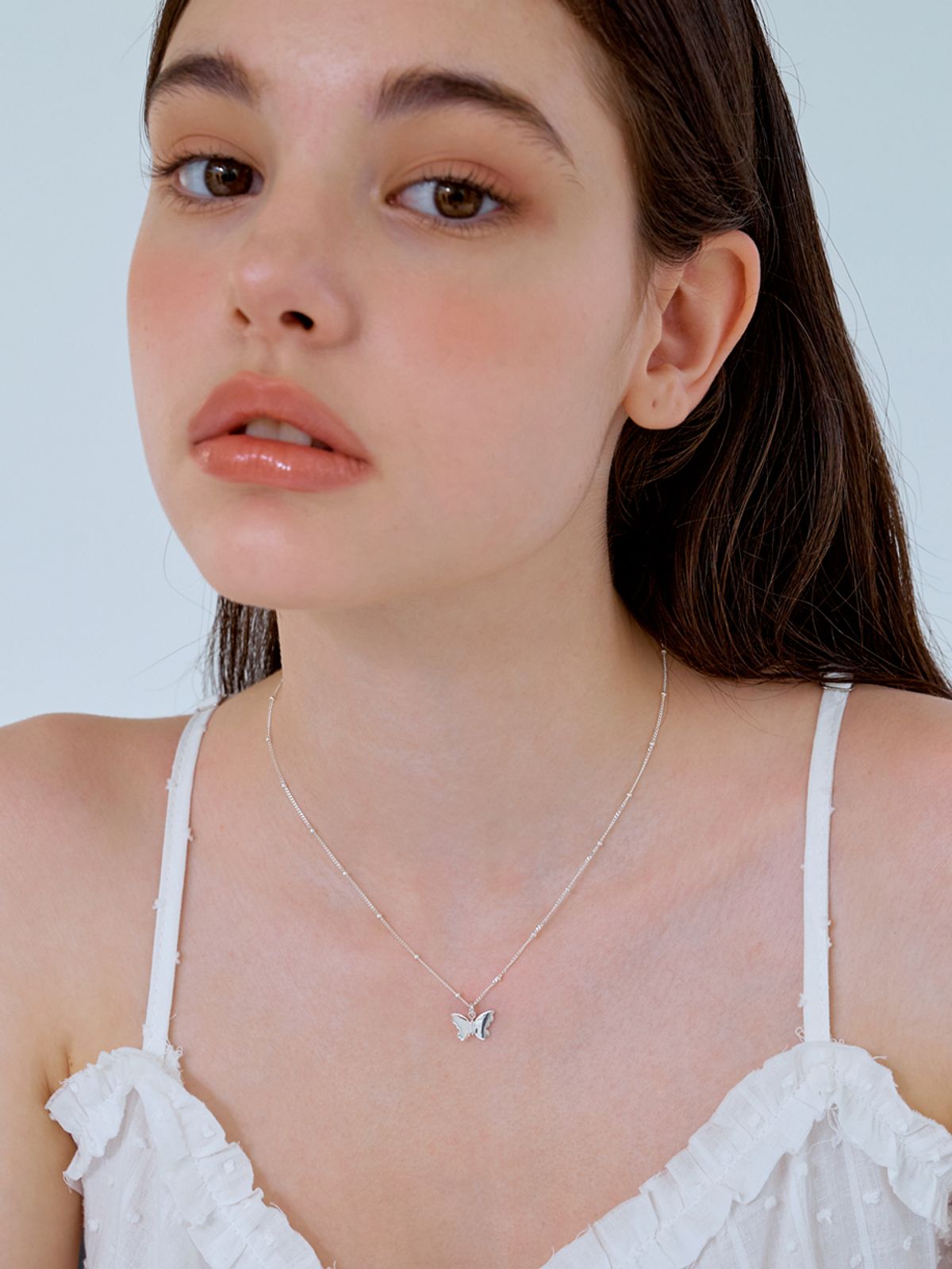 카인더베이비(KINDABABY) dot butterfly necklace