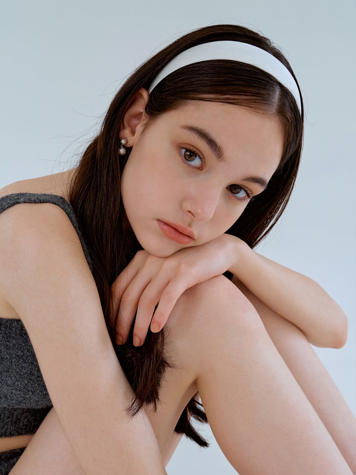 카인더베이비(KINDABABY) white satin head band