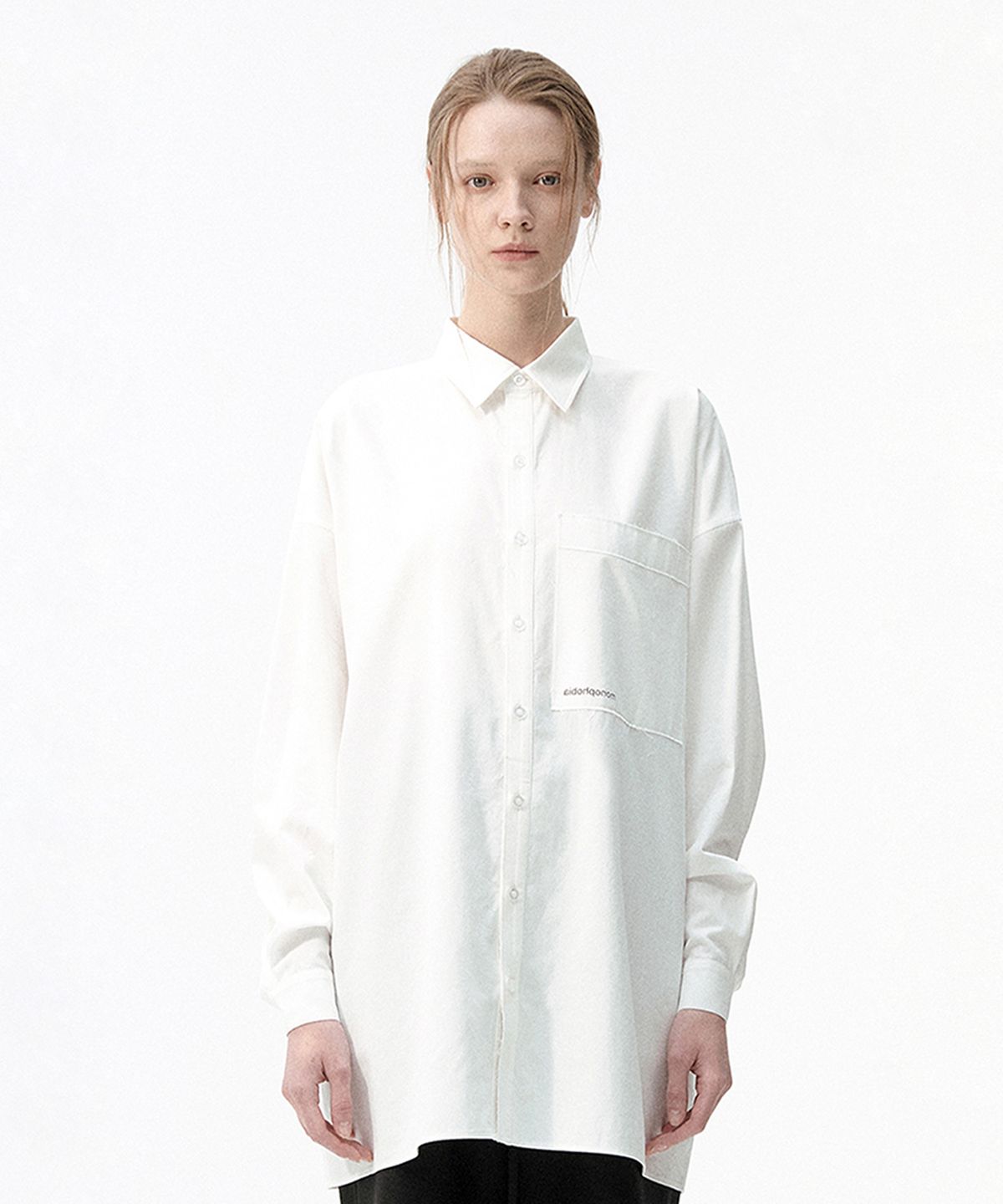 모노포비아(MONOPHOBIA) MONOPHOBIA REFLECT OVERSIZED POCKET SHIRT