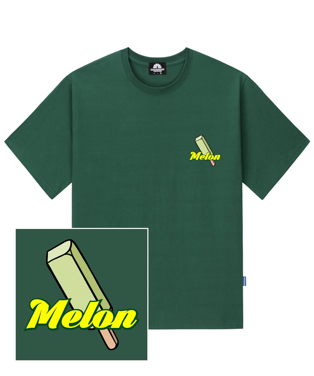 트립션(TRIPSHION) MELON BAR 티셔츠 - 그린