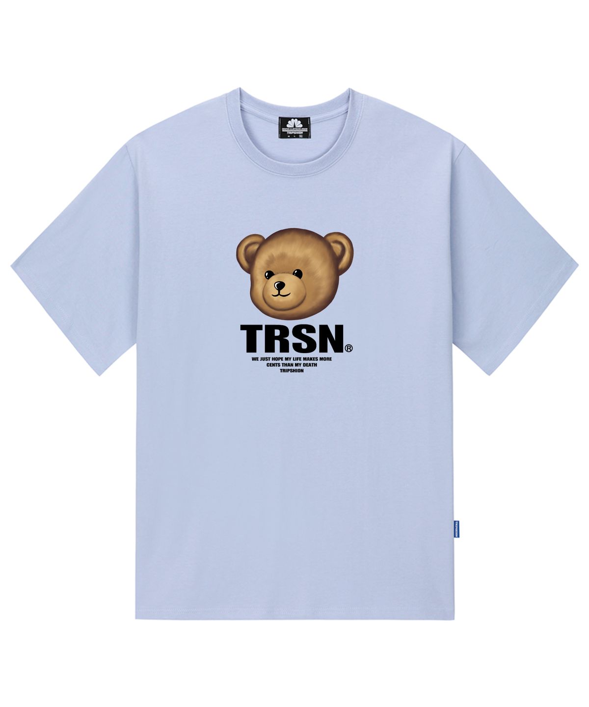 트립션(TRIPSHION) BEAR LOGO 티셔츠 - 퍼플