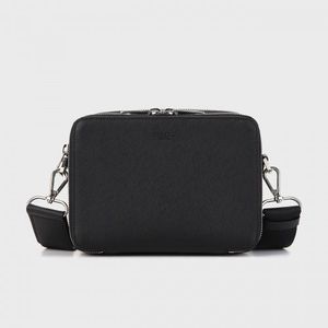 스퀘어 파우치 메신저백 블랙