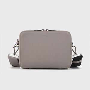 스퀘어 파우치 메신저백 그레이
