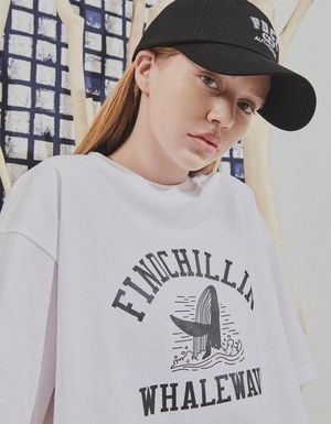 MW1221 웨일웨이브 티셔츠 모노화이트