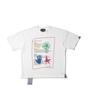 4 SENSE 그래픽 오버사이즈 티_화이트