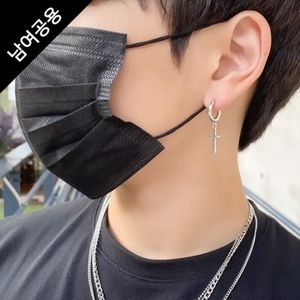 [남여공용] 써지컬스틸 드롭십자가 링귀걸이 / GBSE-041