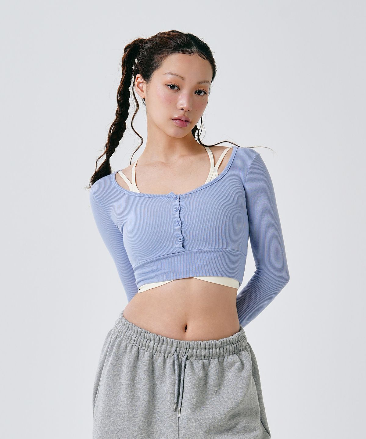 콘치웨어(CONCHWEAR) 앤드 골지 크롭탑 (5colors)