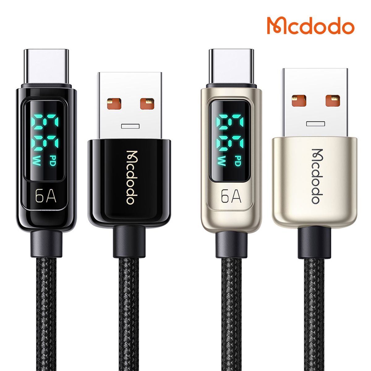맥도도(MCDODO) 디스플레이 USB-A to C타입 6A 고속충전 케이블