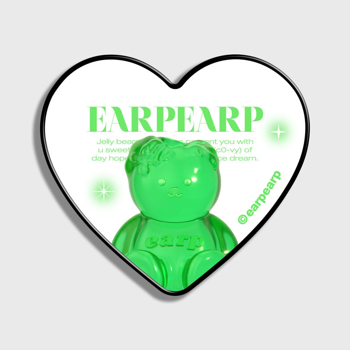 어프어프(EARPEARP) LITTLE JELLY COVY-GREEN(하트톡)