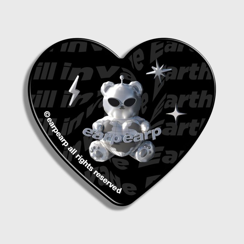 SPACE NIGHT STEEL BEAR-BLACK(하트톡)