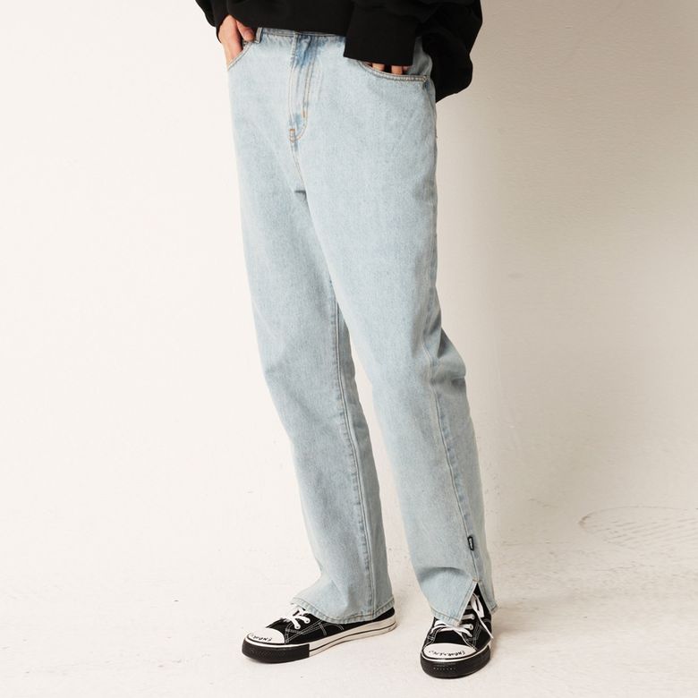 semi wide fit denim pants (light blue)