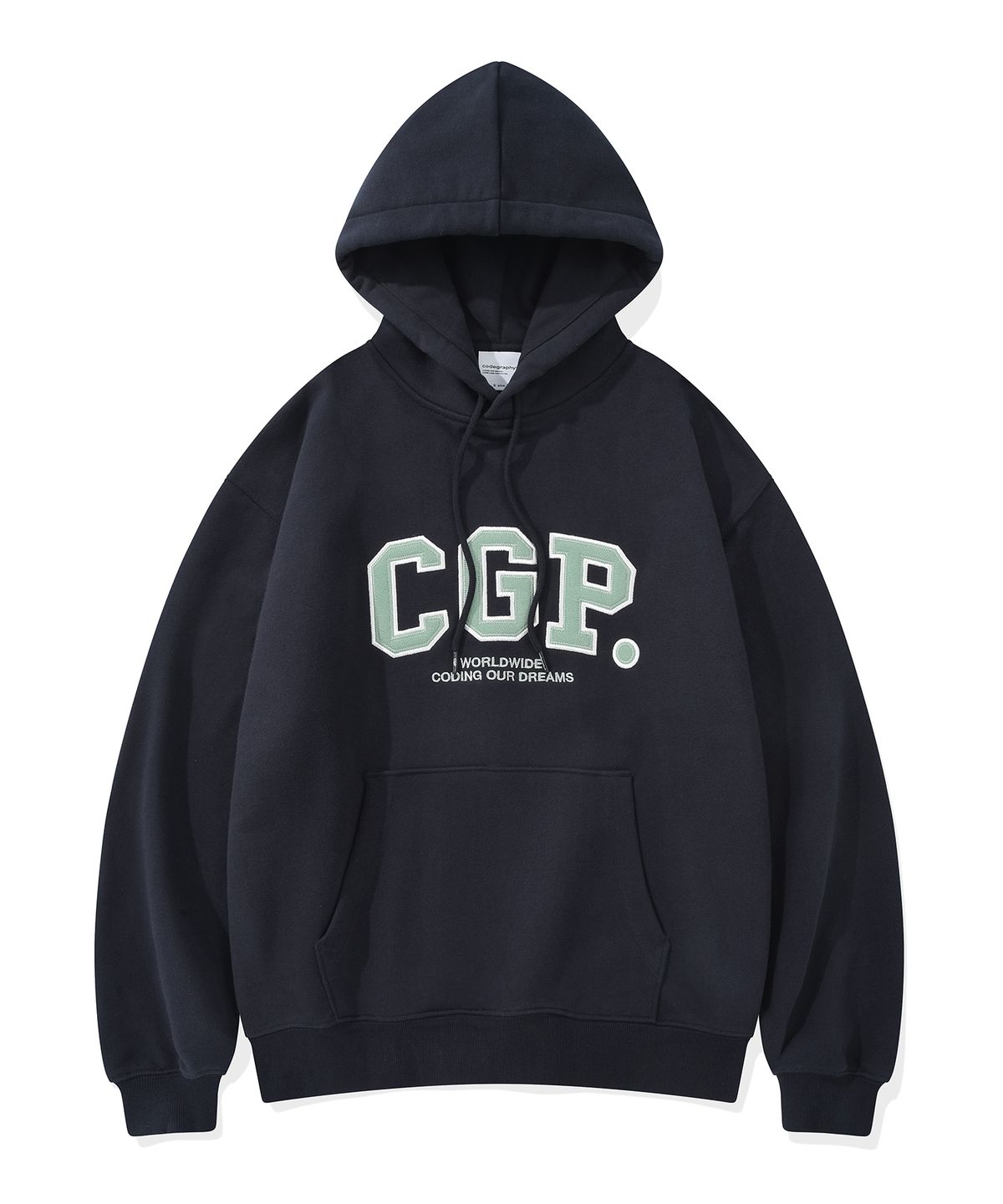 코드그라피(CGP) CGP 아치 로고 후드티_네이비