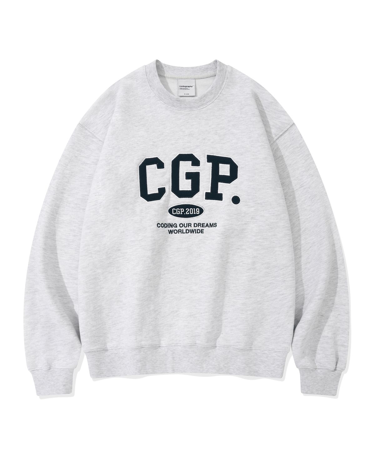 코드그라피(CGP) CGP 아치 로고 맨투맨_라이트그레이