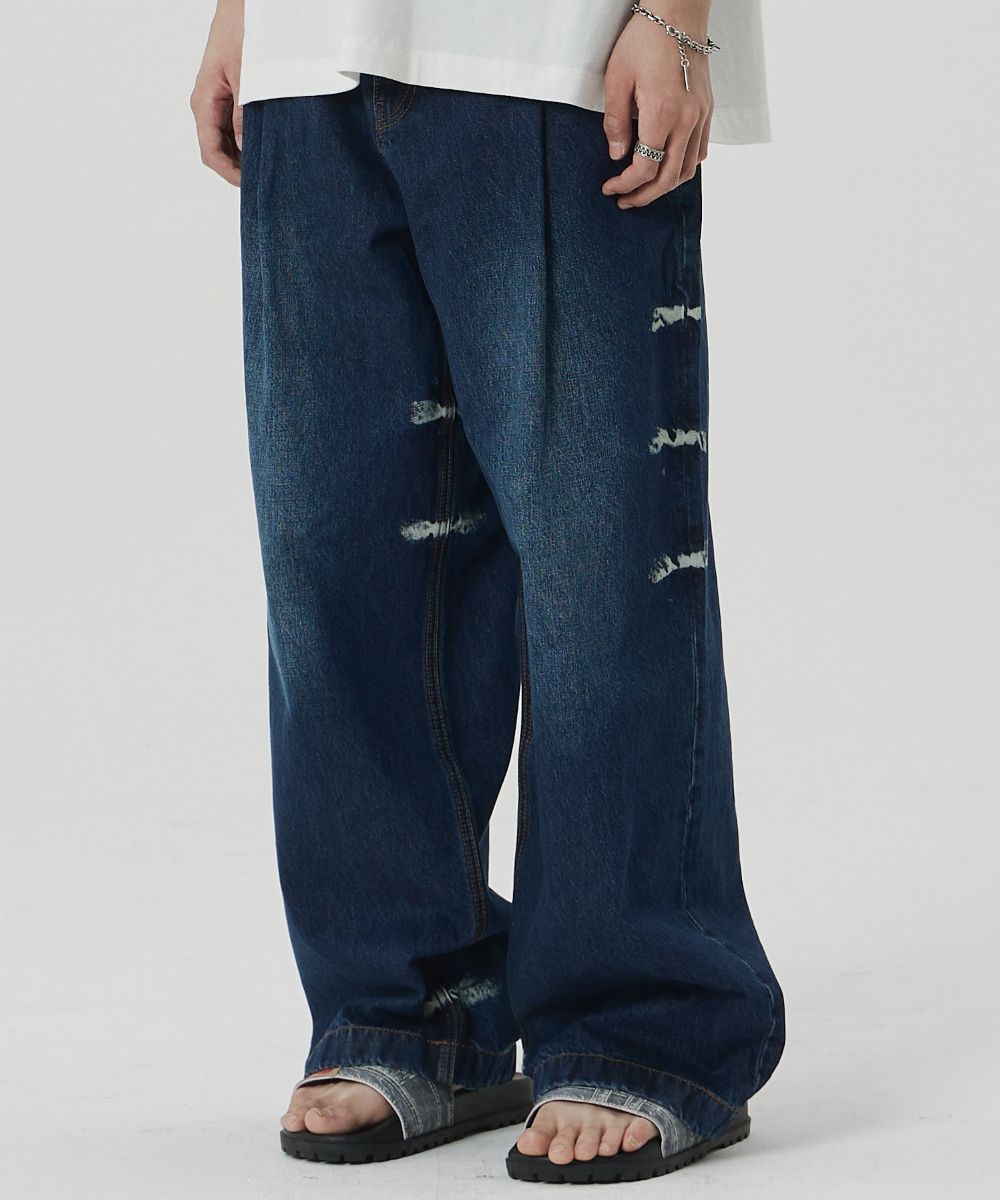 MUSINSA | MAISON MINED SWELL WIDE DENIM PANTS M/BLUE