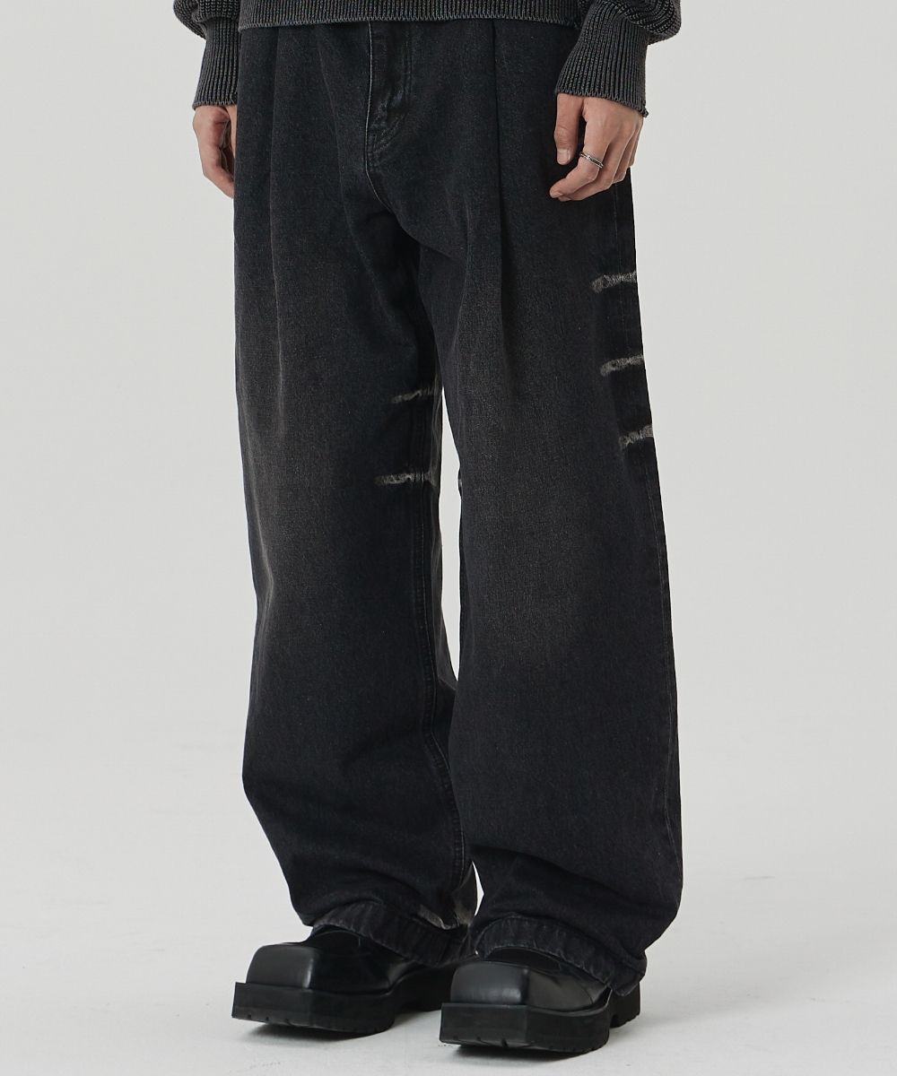 【MAISON MINED】SWELL WIDE DENIM PANTS MUSINSA | MAISON MINED SWELL WIDE DENIM PANTS BLACK