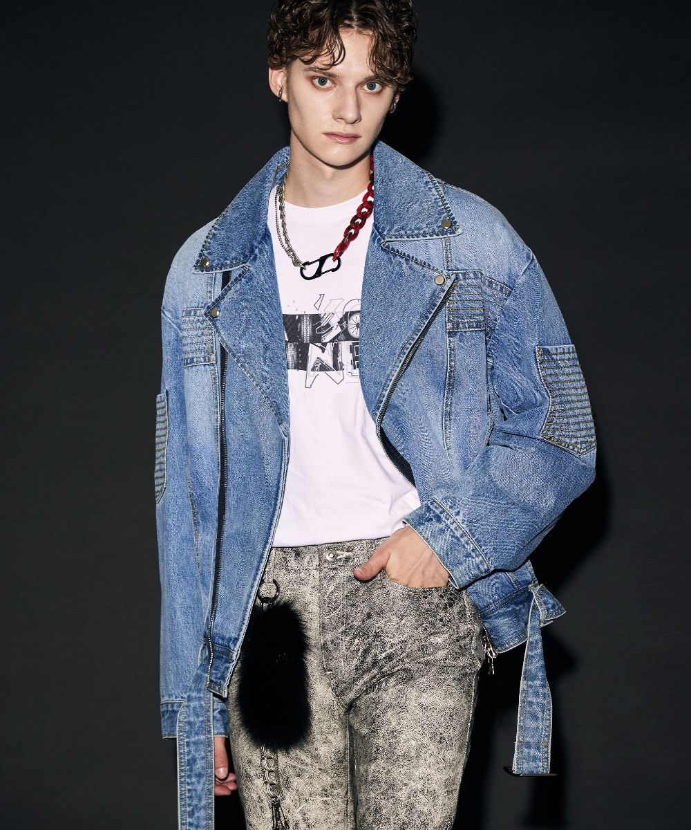 MUSINSA | MAISON MINED SENSUAL DENIM RIDER JACKET INDIGO