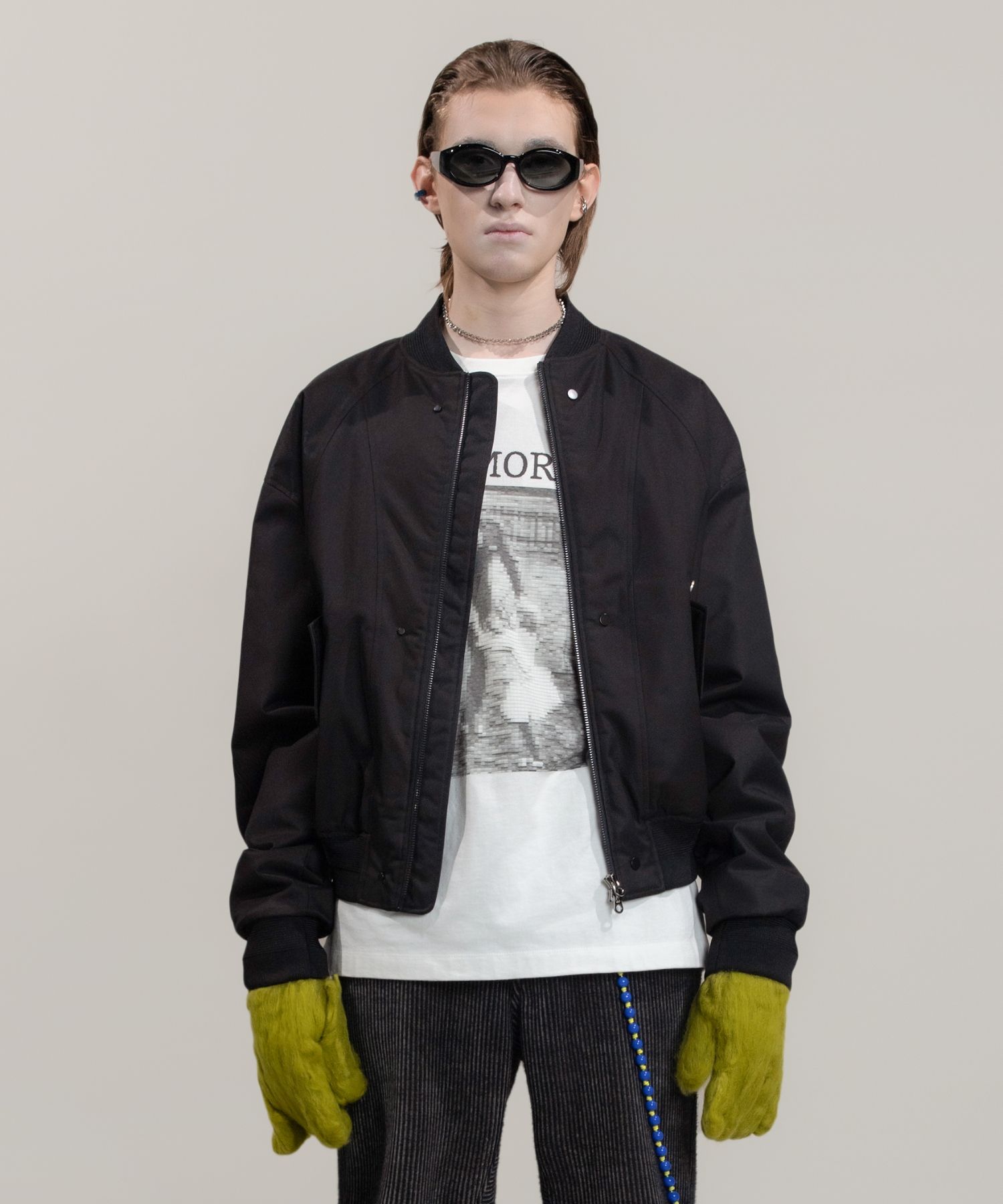 MUSINSA公式 | ADDOFF BLACK WAVE BOMBER JACKET