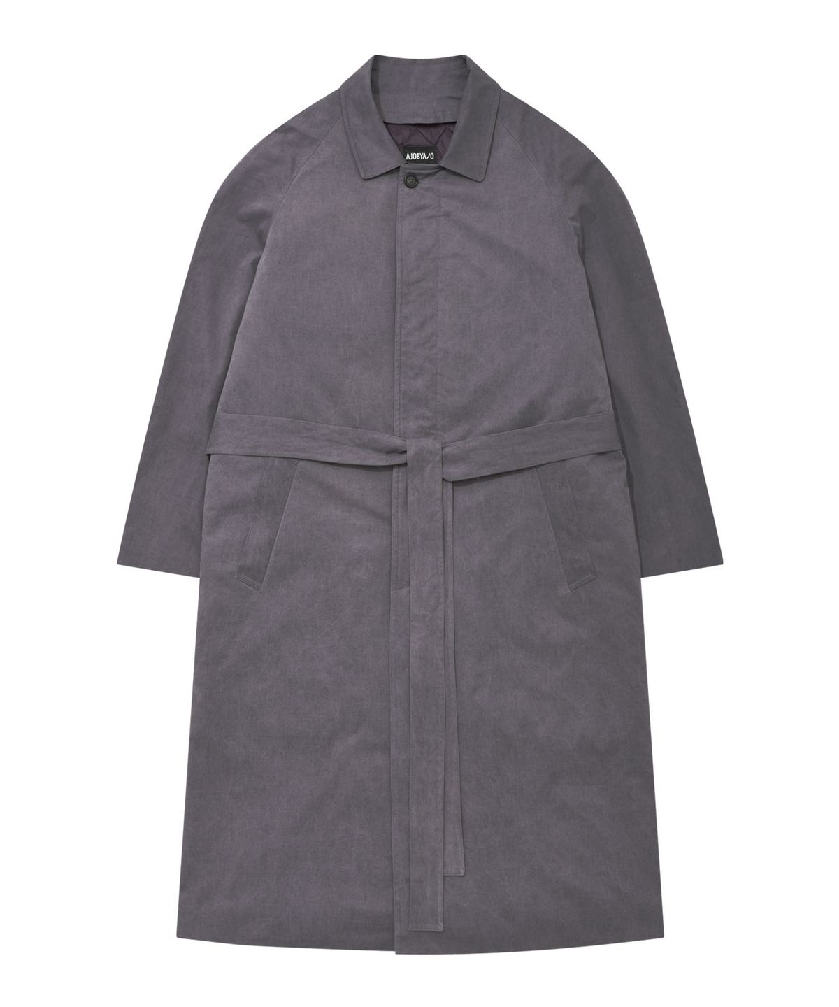 아조바이아조(AJOBYAJO) Washed Cotton Oversized Coat [Purple]