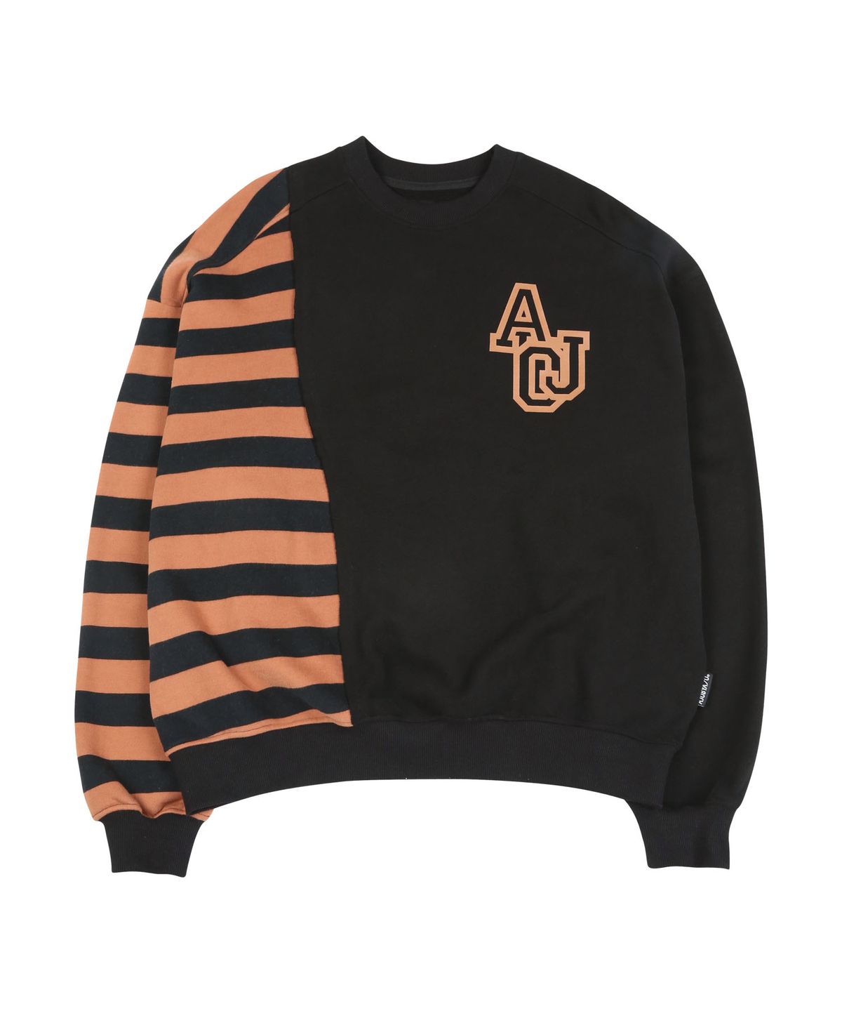 아조바이아조(AJOBYAJO) Twofold Stripe Sweatshirt [Black]
