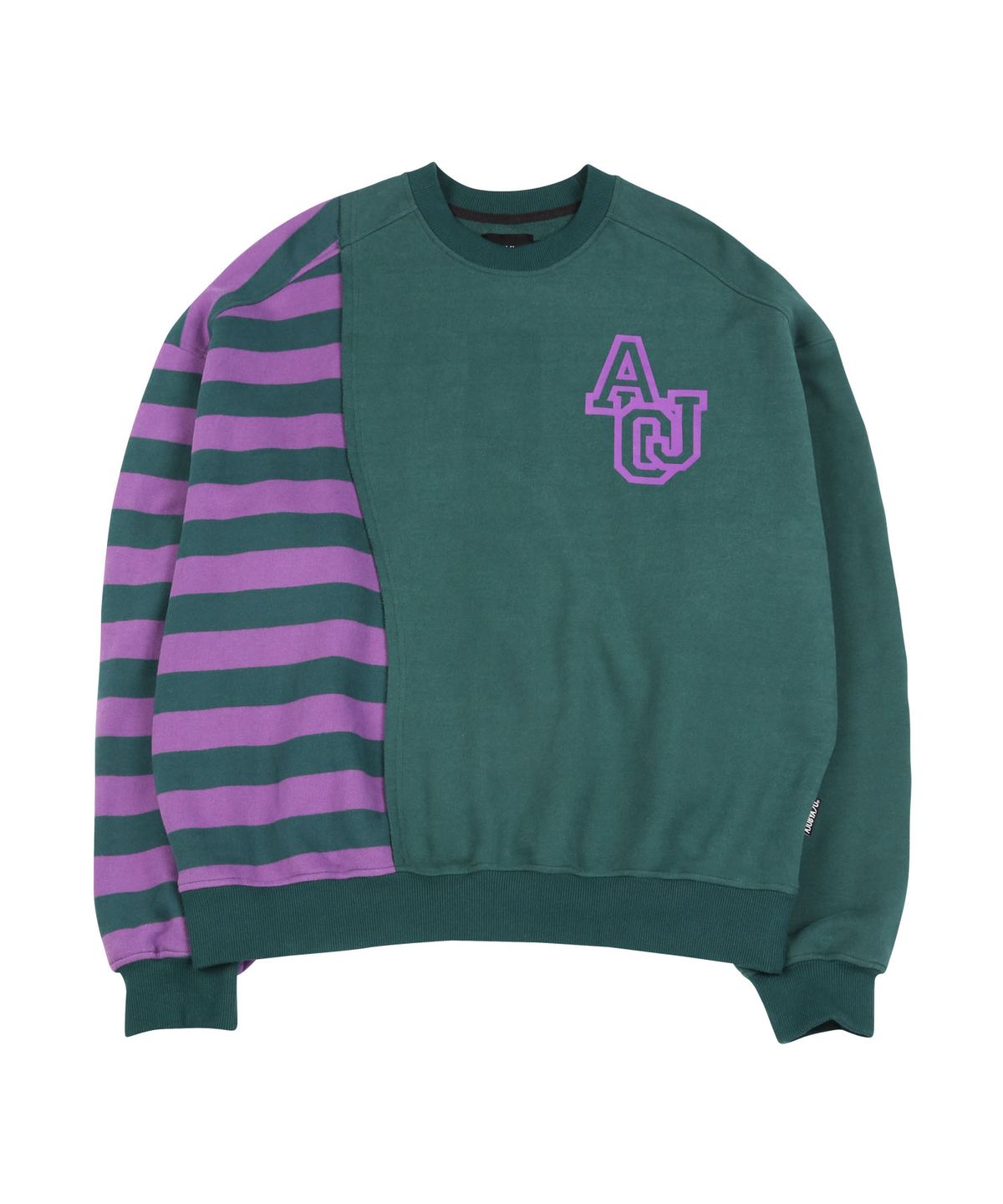 아조바이아조(AJOBYAJO) Twofold Stripe Sweatshirt [Green]