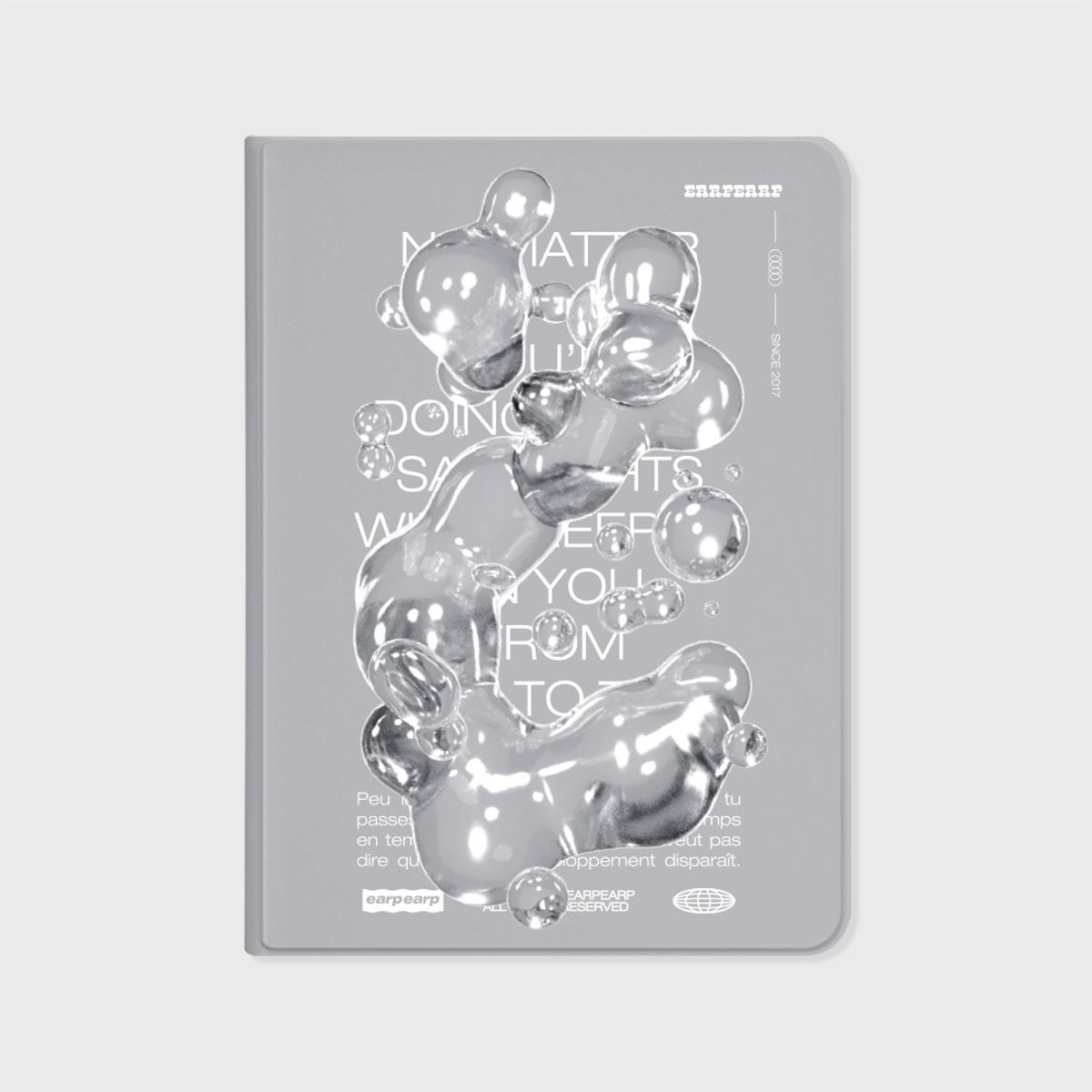 어프어프(EARPEARP) BUBBLE TYPO-GREY(아이패드-커버)