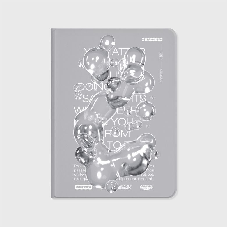 BUBBLE TYPO-GREY(아이패드-커버)