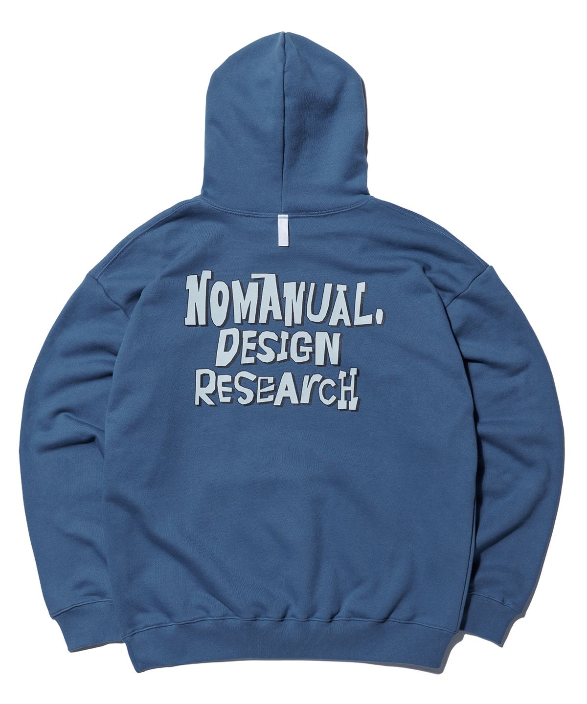 노매뉴얼(NOMANUAL) DOODLE LOGO HOODIE - LIGHT NAVY