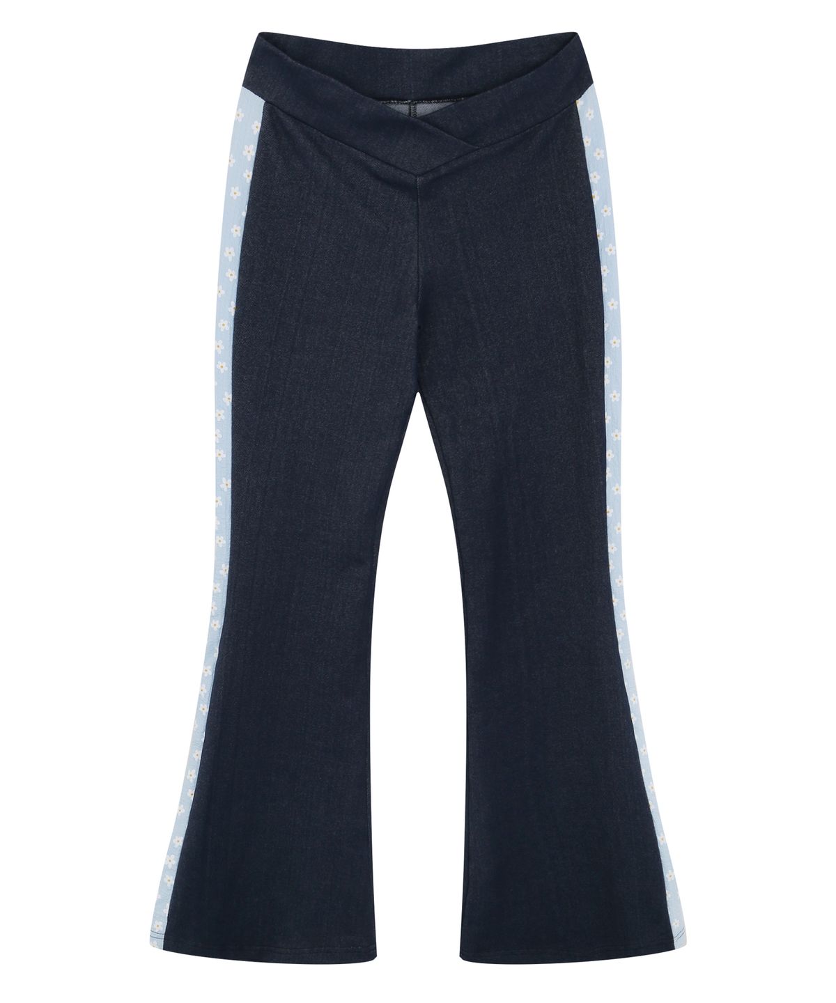 하이스쿨디스코(HIGH SCHOOL DISCO) flower side line pants_denim