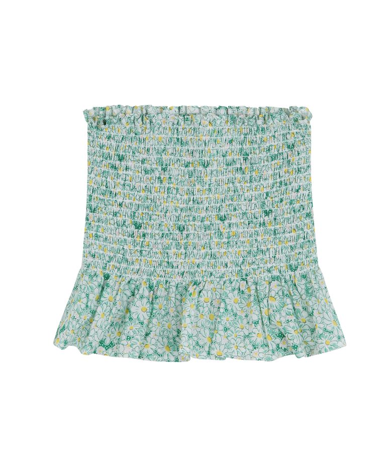 flower frill top_green