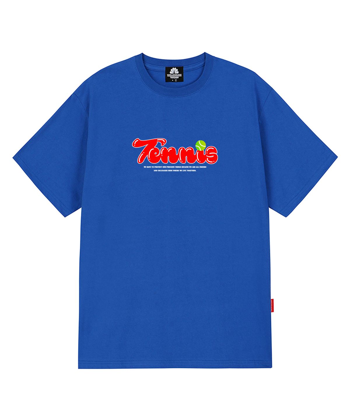 트립션(TRIPSHION) TENNIS LOGO 티셔츠 - 블루