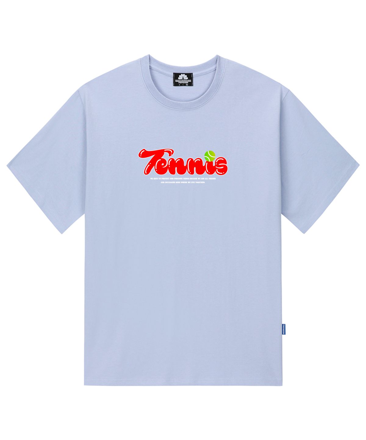 트립션(TRIPSHION) TENNIS LOGO 티셔츠 - 퍼플