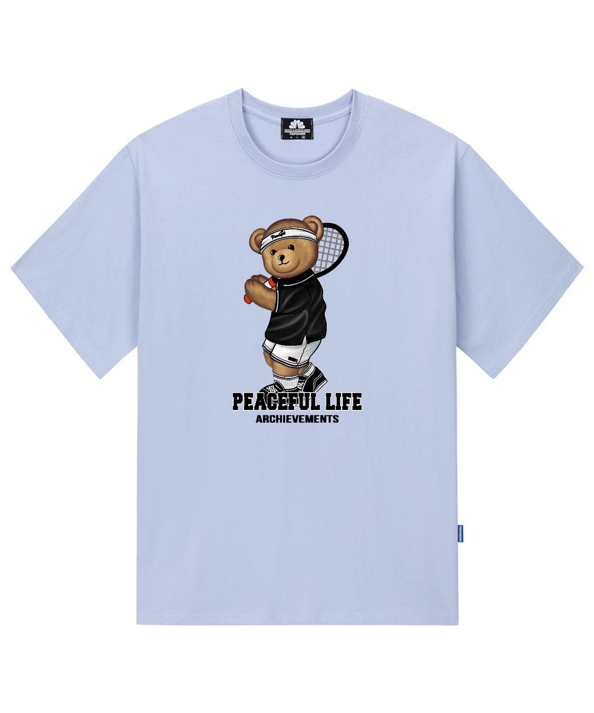 트립션(TRIPSHION) TENNIS BOY BEAR 티셔츠 - 퍼플