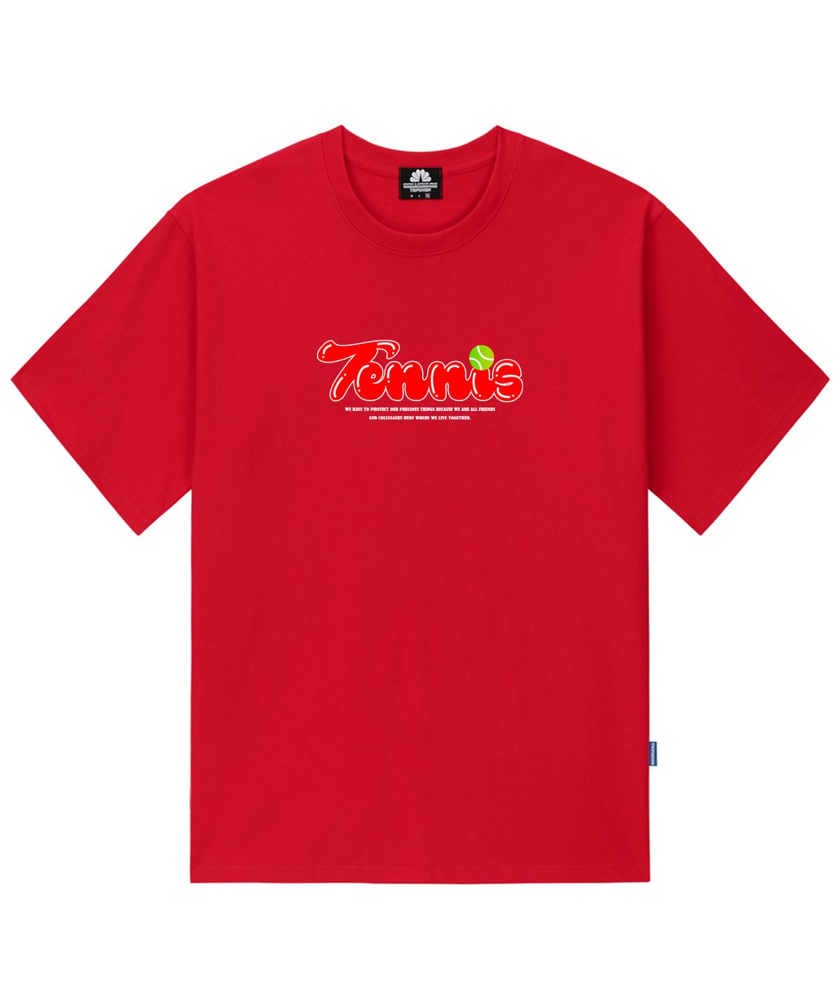 트립션(TRIPSHION) TENNIS LOGO 티셔츠 - 레드