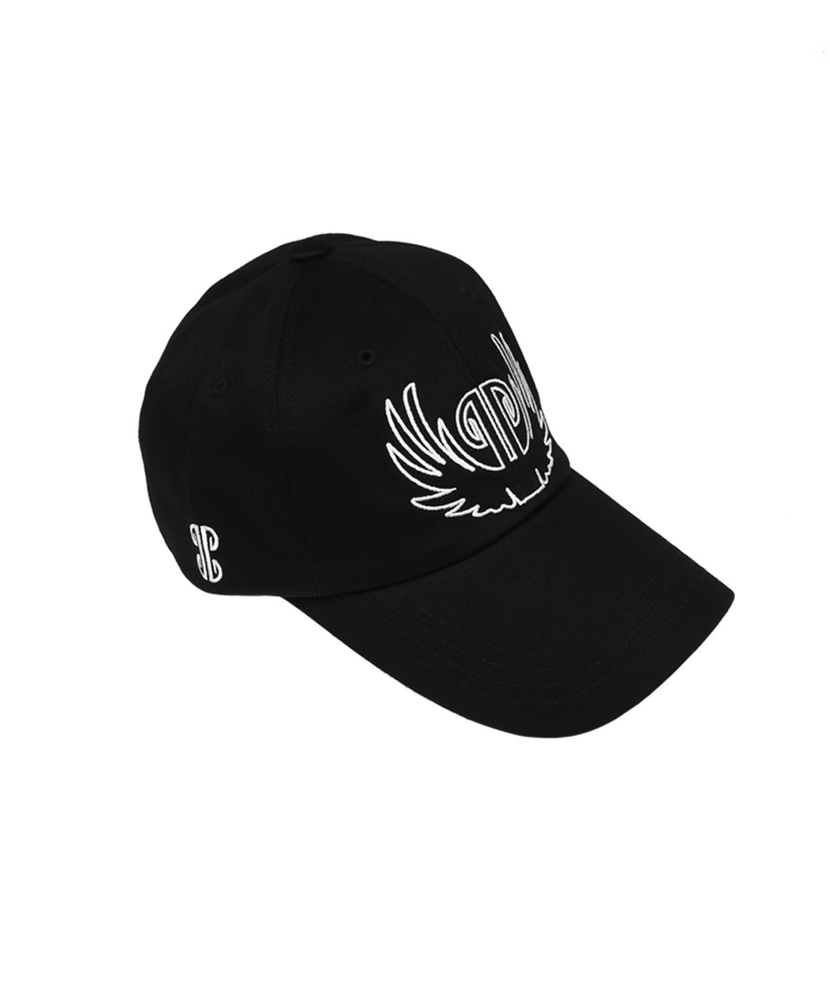 이우가마카라스(IUGAMAKARAS) Crow Logo Ball Cap (Black)