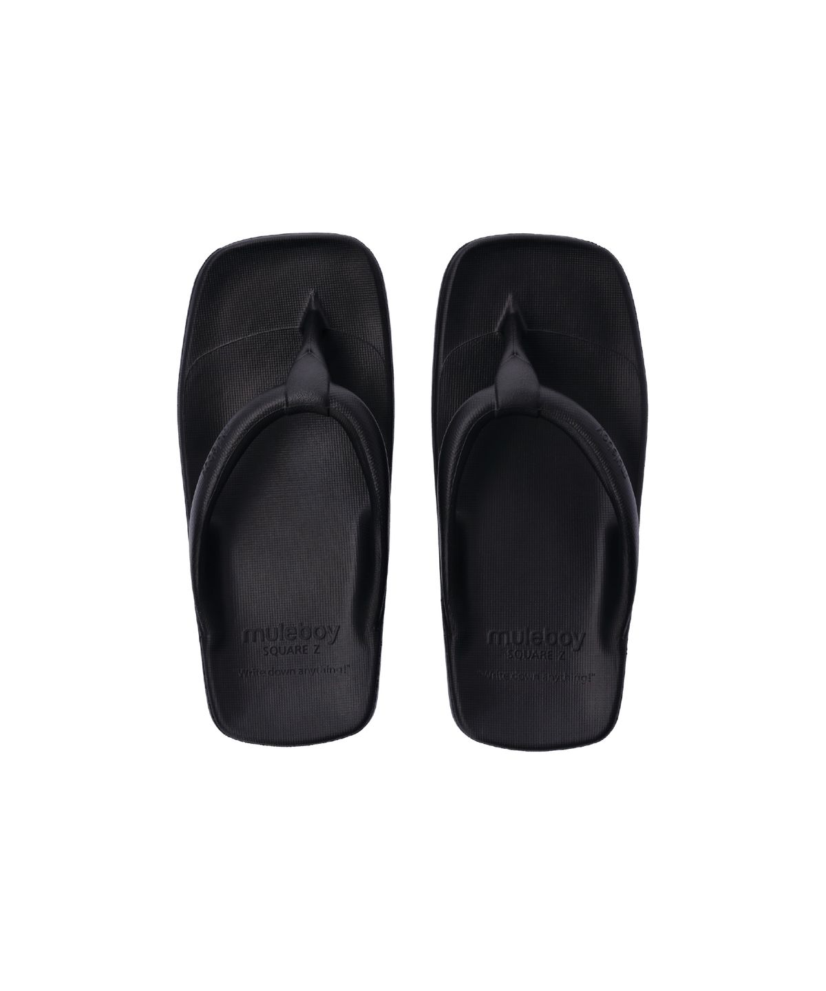 뮬보이(MULEBOY) 스퀘어 제트 플립플랍 블랙(BLACK)