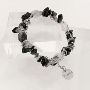 블랙 스톤 체인 팔찌