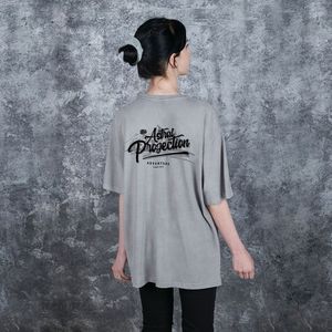 어드벤처 오버핏 가먼트 다이 반팔티셔츠_그레이