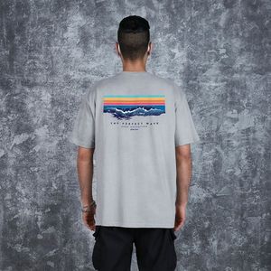 퍼펙트 웨이브 오버핏 가먼트 다이 반팔티셔츠_그레이